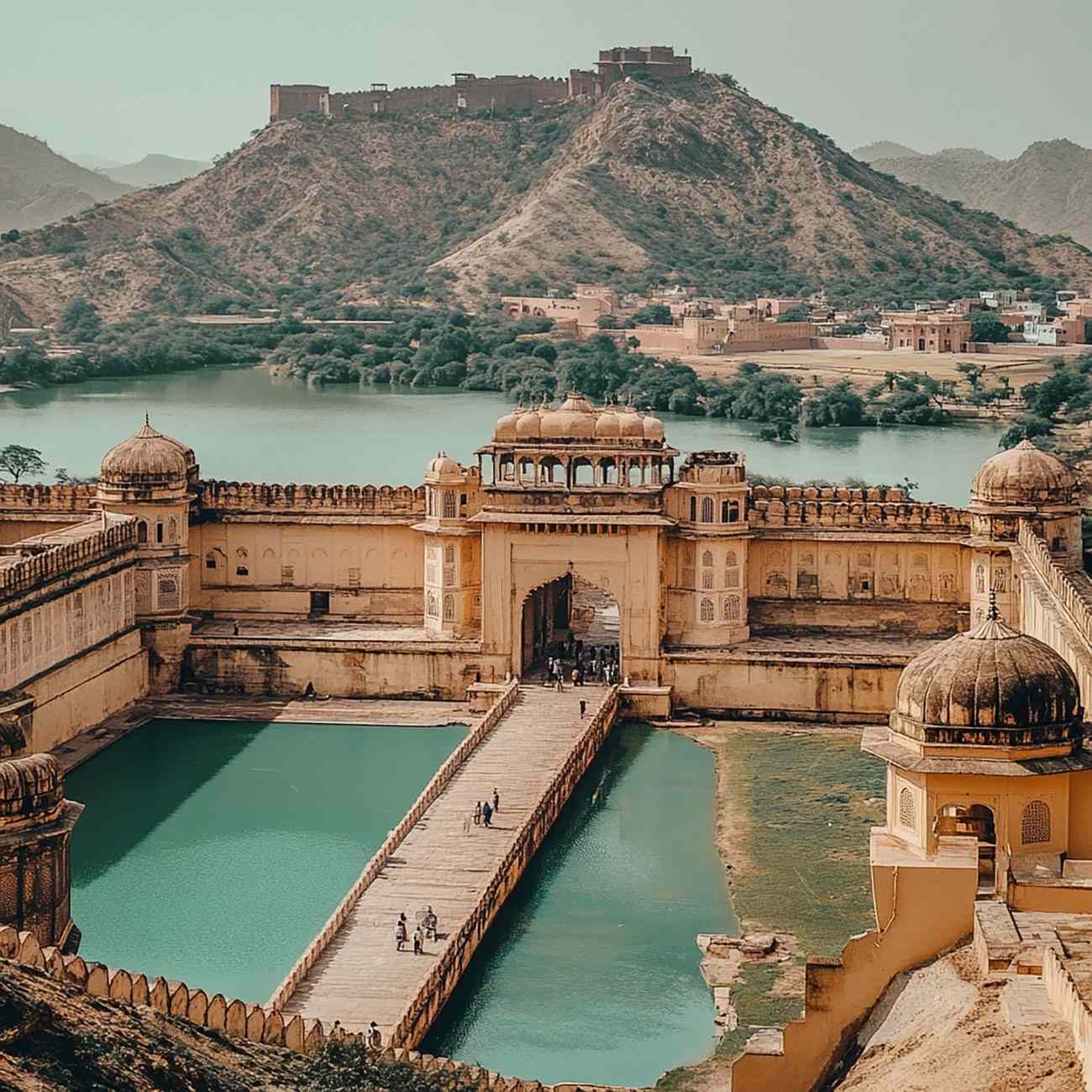 Amber Fort surrounded by the Aravalli hills
